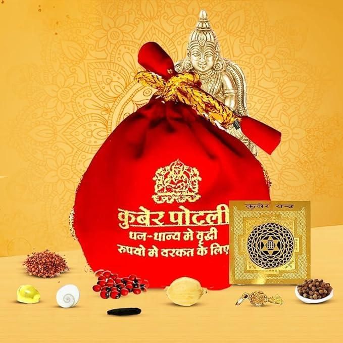 Kuber Potli for Home – Prosperity & Wealth Blessing Pouch for Vastu, Feng Shui & Good Luck