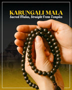Original Karungali Mala 108 Beads – Natural Ebony Wood Prayer Necklace for Meditation, Healing & Spiritual Protection