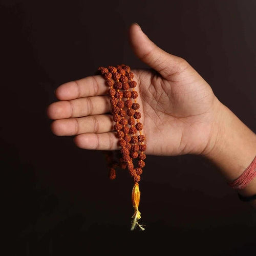 108 Beads Rudraksha Jaap Mala – Authentic Spiritual Prayer Beads for Meditation, Healing & Protection