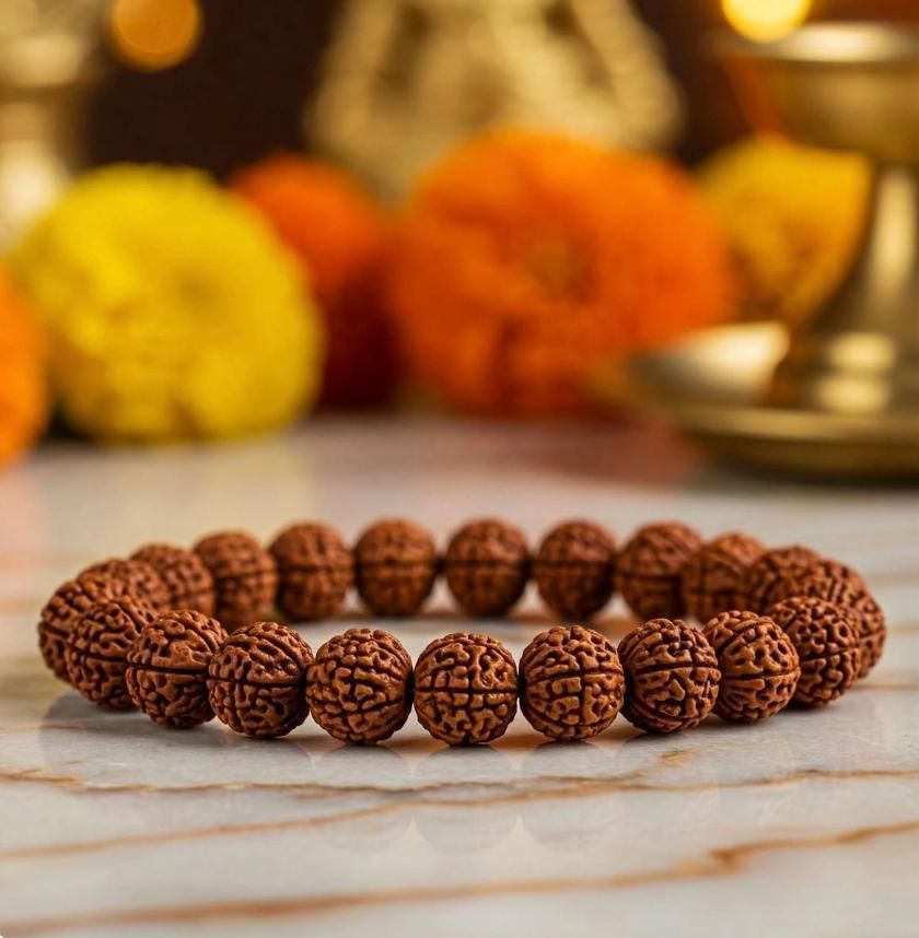 7 Mukhi Rudraksha Bracelet – Powerful Spiritual Wristband for Healing, Protection & Energy Balance