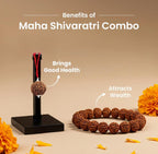 Maha Shivratri Combo – 5 Mukhi Rudraksha with Bracelet Set for Spiritual Healing, Protection & Energy