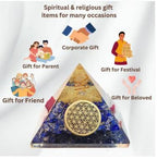 Lapis Lazuli Orgon Pyramid – Energy Healing Crystal Pyramid for Chakra Balancing, Meditation & Spiritual Growth