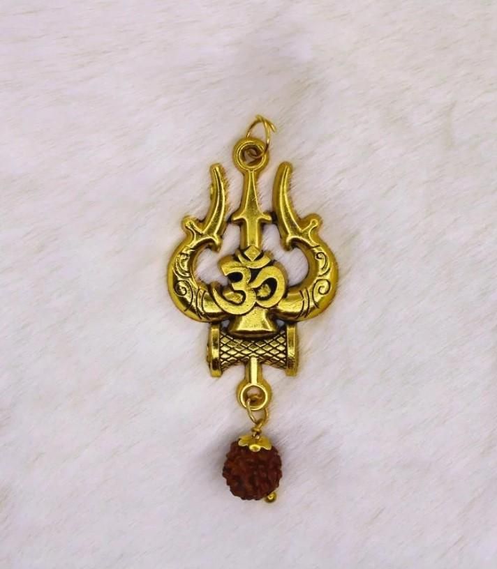 Panchmukhi Rudraksha OM Shiva Trishool Mala – Spiritual Prayer Beads for Protection, Energy & Devotion