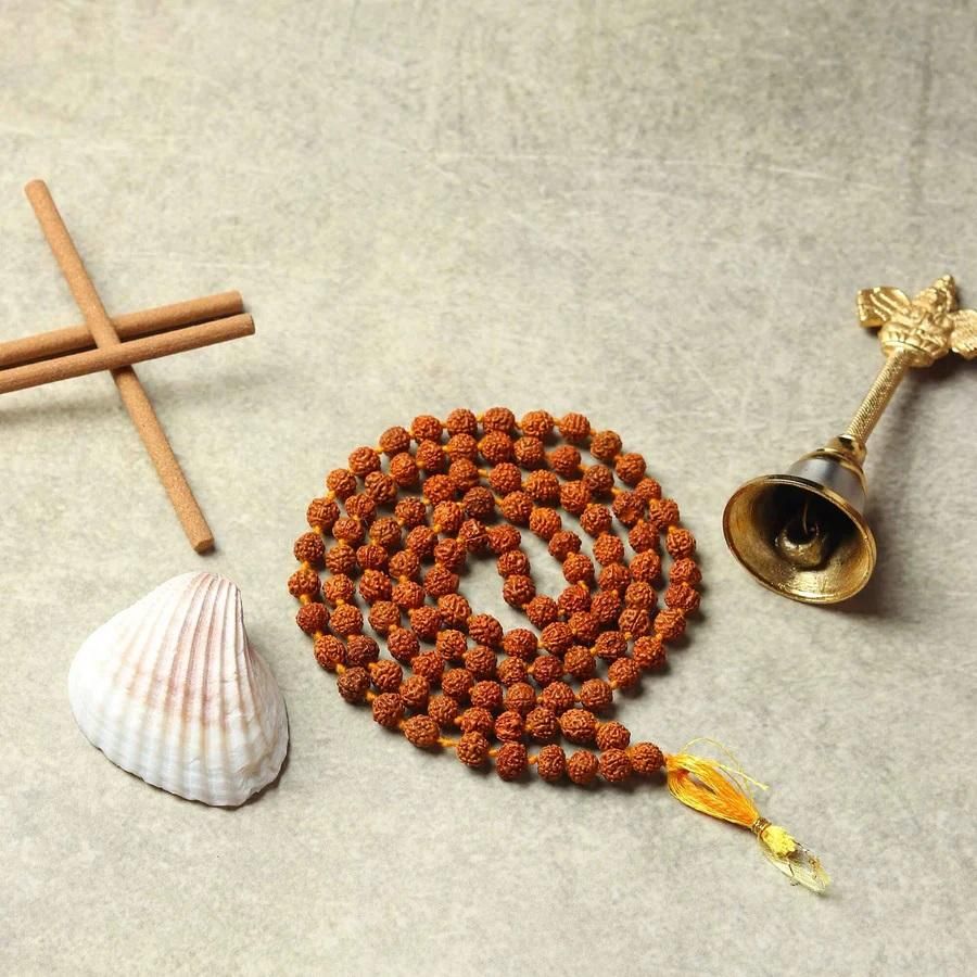 108 Beads Rudraksha Jaap Mala – Authentic Spiritual Prayer Beads for Meditation, Healing & Protection