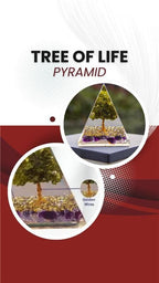 Tree of Life Peridot Orgon Pyramid – Healing Crystal Pyramid for Energy Balance, Spiritual Growth & Chakra Alignment