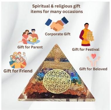 Seven Chakra Orgon Pyramid – Energy Healing Crystal with Chakra Balancing & Aura Cleansing Properties